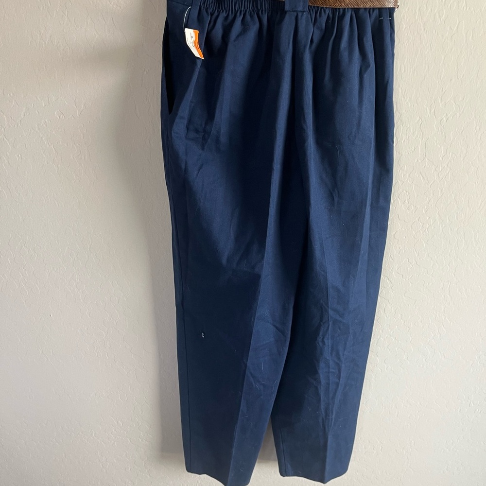 Vintage Navy Trend Pleated Pants Brown High Rise Belt Size 10 NWT - Picture 6 of 8